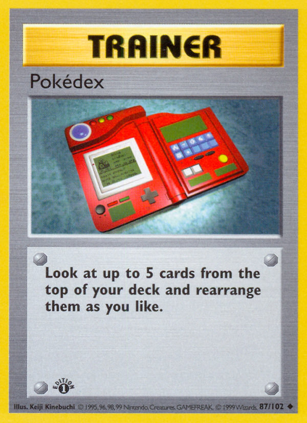 Pokedex (87/102) (Shadowless) [Base Set 1st Edition] | Clutch Gaming