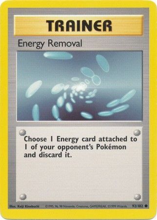 Energy Removal (92/102) [Base Set Unlimited] | Clutch Gaming