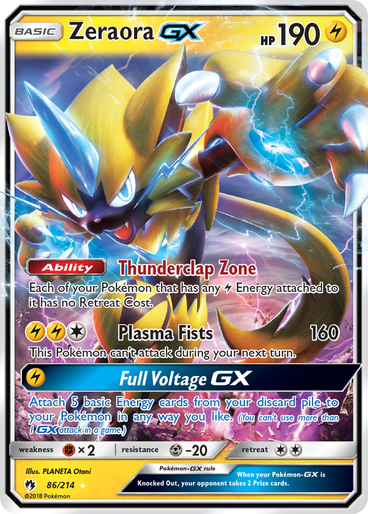 Zeraora GX (86/214) [Sun & Moon: Lost Thunder] | Clutch Gaming