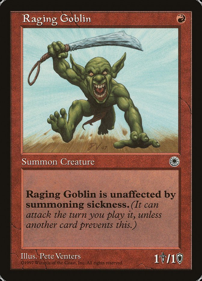 Raging Goblin (No Flavor Text) [Portal] | Clutch Gaming