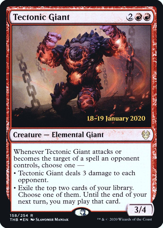 Tectonic Giant [Theros Beyond Death Prerelease Promos] | Clutch Gaming