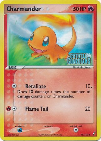 Charmander (48/100) (Stamped) [EX: Crystal Guardians] | Clutch Gaming