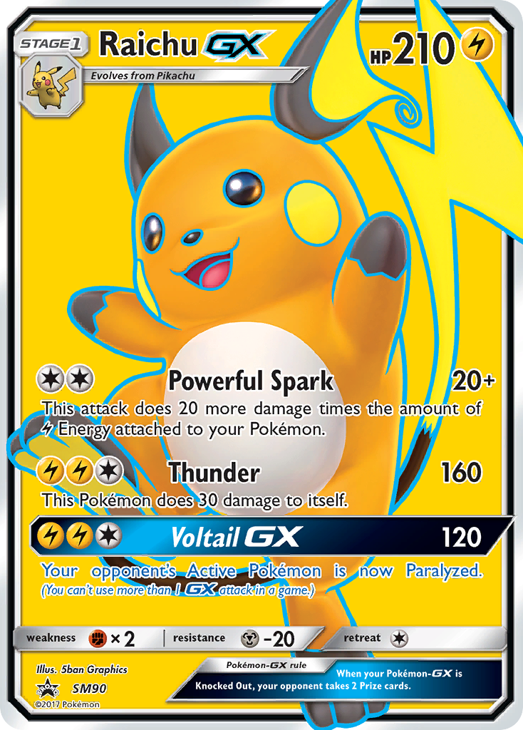 Raichu GX (SM90) [Sun & Moon: Black Star Promos] | Clutch Gaming