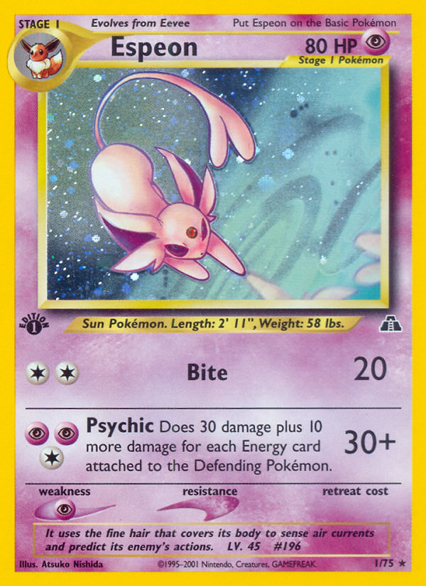 Espeon (1/75) [Neo Discovery 1st Edition] | Clutch Gaming