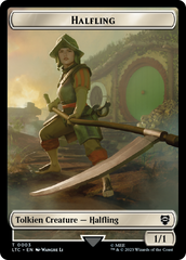 Halfling // Treasure Token [The Lord of the Rings: Tales of Middle-Earth Commander Tokens] | Clutch Gaming