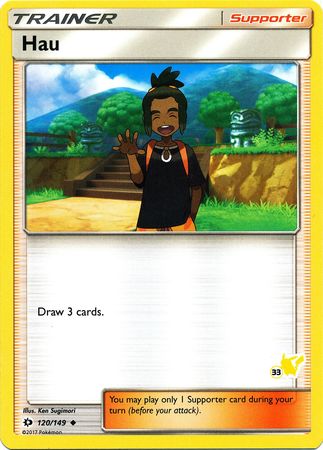 Hau (120/149) (Pikachu Stamp #33) [Battle Academy 2020] | Clutch Gaming