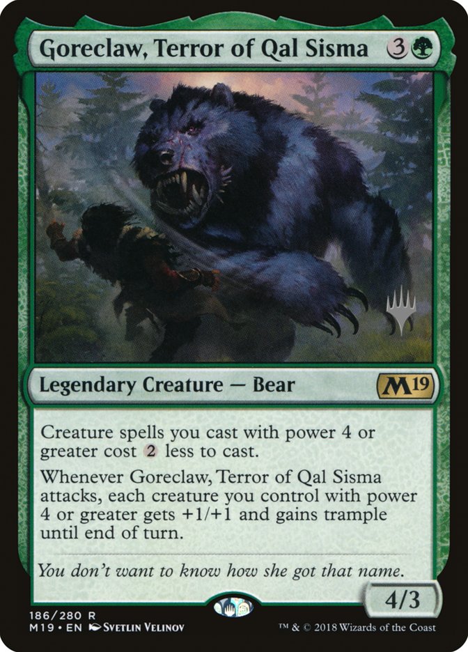 Goreclaw, Terror of Qal Sisma (Promo Pack) [Core Set 2019 Promos] | Clutch Gaming