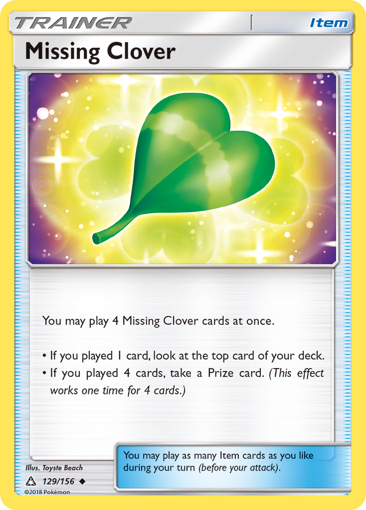 Missing Clover (129/156) [Sun & Moon: Ultra Prism] | Clutch Gaming