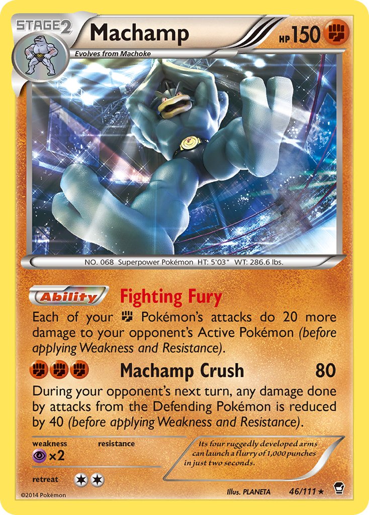 Machamp (46/111) (Cosmos Holo) (Blister Exclusive) [XY: Furious Fists] | Clutch Gaming