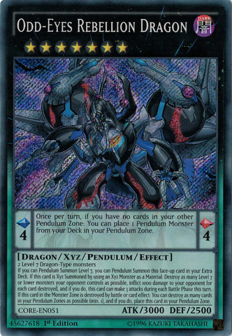 Odd-Eyes Rebellion Dragon [CORE-EN051] Secret Rare | Clutch Gaming