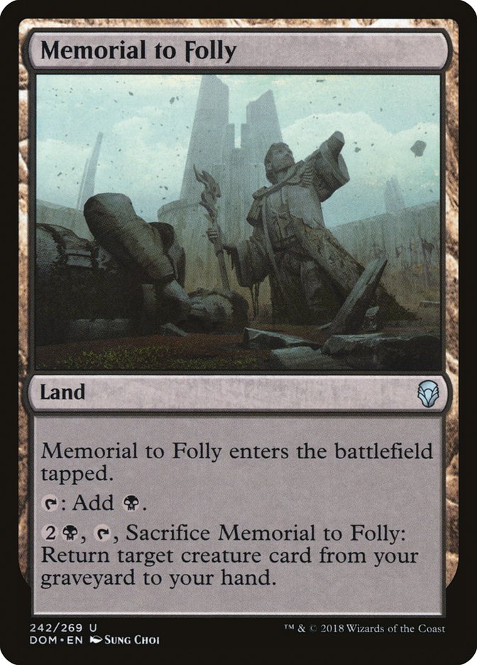 Memorial to Folly [Dominaria] | Clutch Gaming