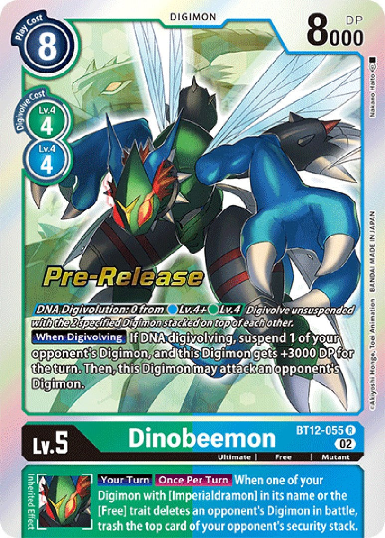 Dinobeemon [BT12-055] [Across Time Pre-Release Cards] | Clutch Gaming