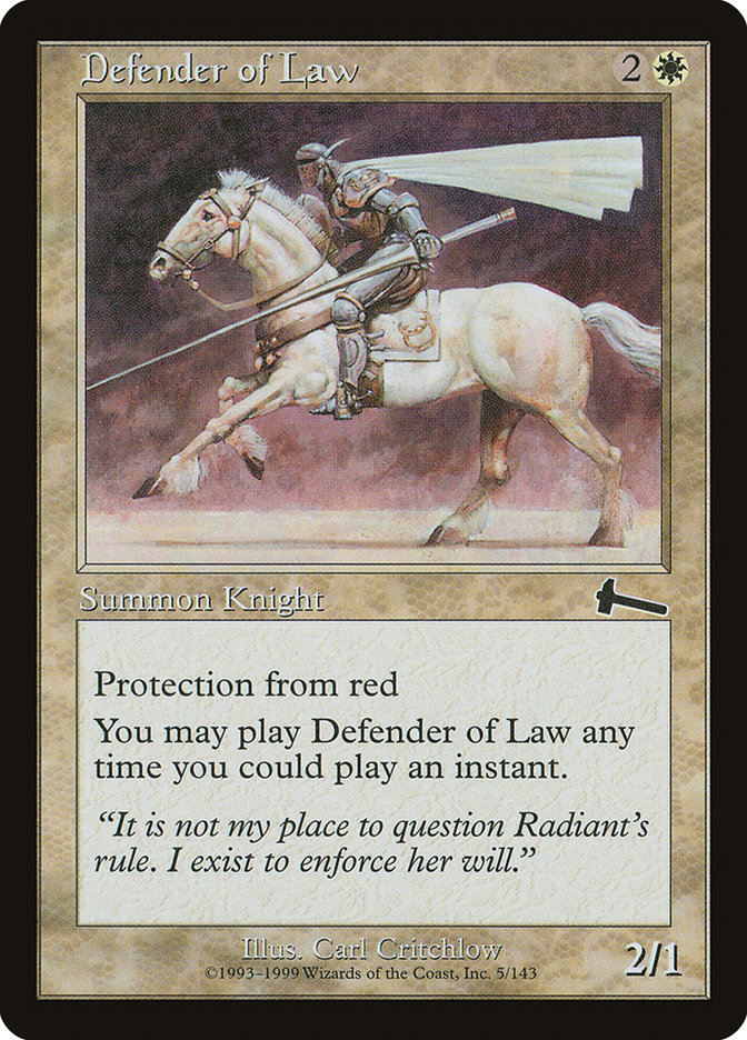 Defender of Law [Urza's Legacy] | Clutch Gaming