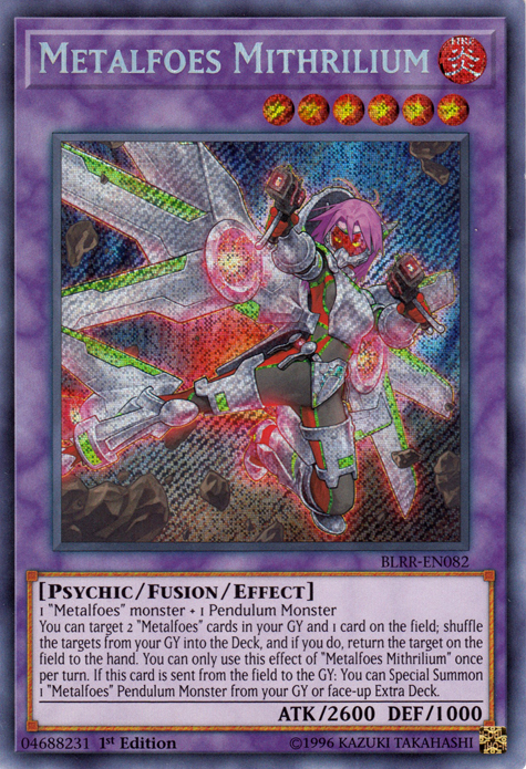 Metalfoes Mithrilium [BLRR-EN082] Secret Rare | Clutch Gaming