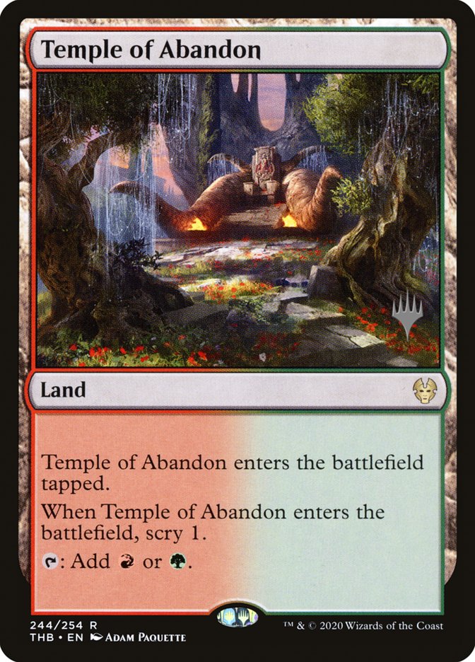 Temple of Abandon (Promo Pack) [Theros Beyond Death Promos] | Clutch Gaming