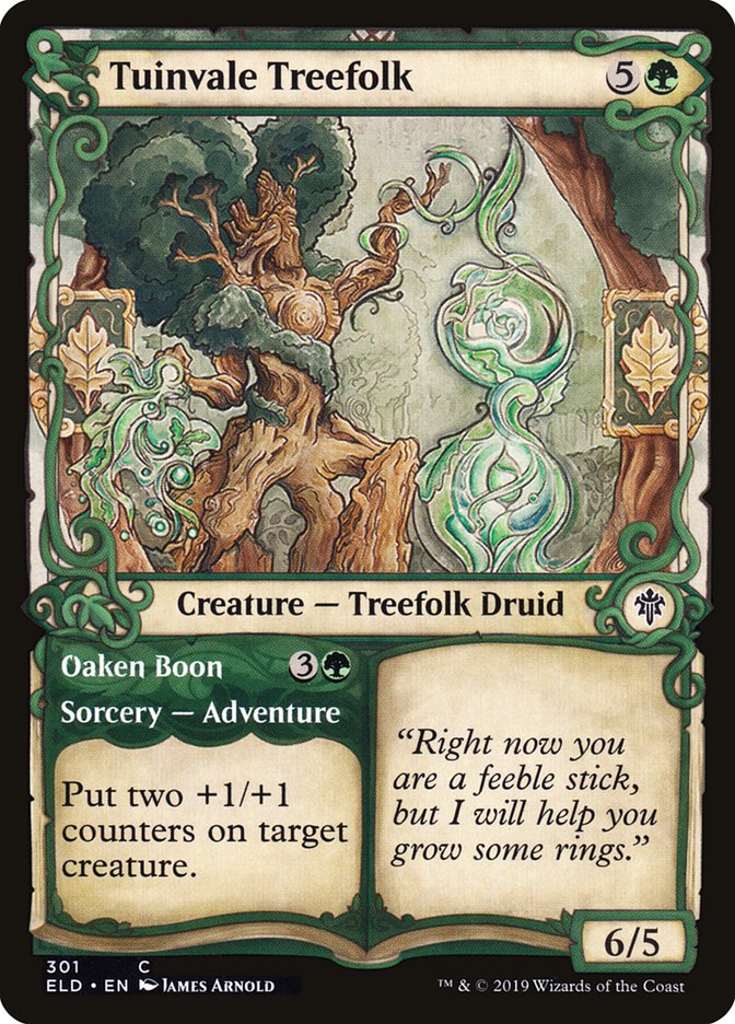 Tuinvale Treefolk // Oaken Boon (Showcase) [Throne of Eldraine] | Clutch Gaming