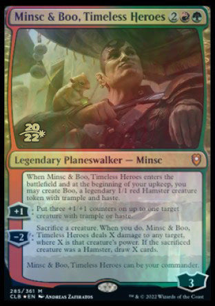 Minsc & Boo, Timeless Heroes [Commander Legends: Battle for Baldur's Gate Prerelease Promos] | Clutch Gaming