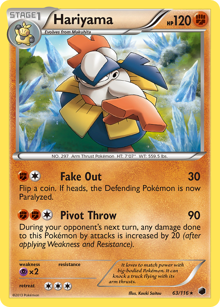 Hariyama (63/116) [Black & White: Plasma Freeze] | Clutch Gaming