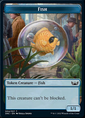 Clue // Fish Double-Sided Token [Streets of New Capenna Commander Tokens] | Clutch Gaming