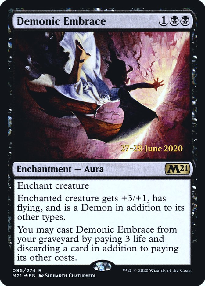 Demonic Embrace [Core Set 2021 Prerelease Promos] | Clutch Gaming