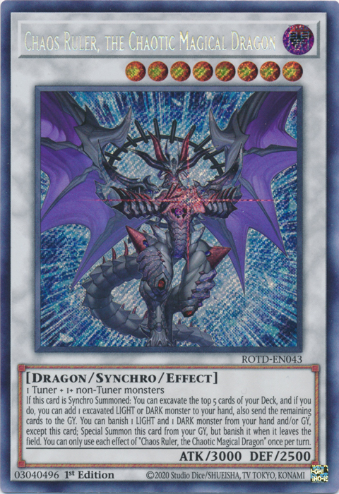 Chaos Ruler, the Chaotic Magical Dragon [ROTD-EN043] Secret Rare | Clutch Gaming