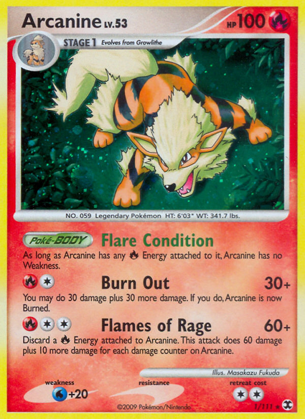 Arcanine (1/111) [Platinum: Rising Rivals] | Clutch Gaming