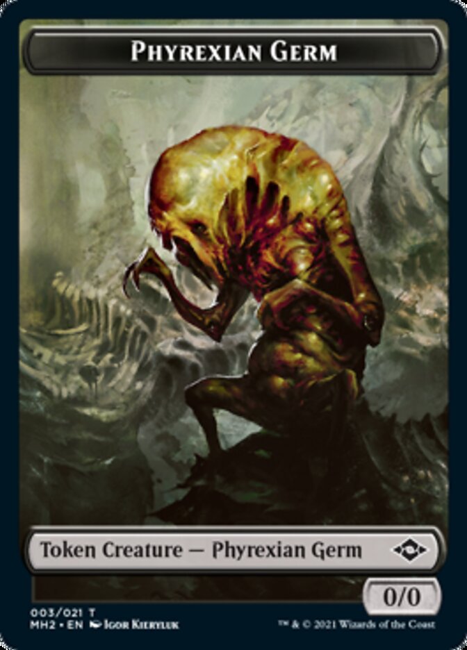 Phyrexian Germ // Treasure (21) Double-Sided Token [Modern Horizons 2 Tokens] | Clutch Gaming