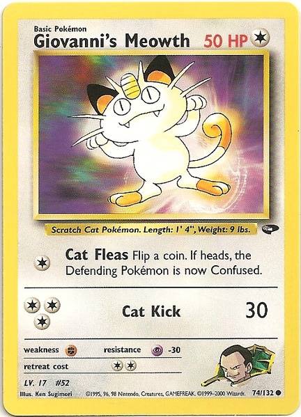 Giovanni's Meowth (74/132) [Gym Challenge Unlimited] | Clutch Gaming