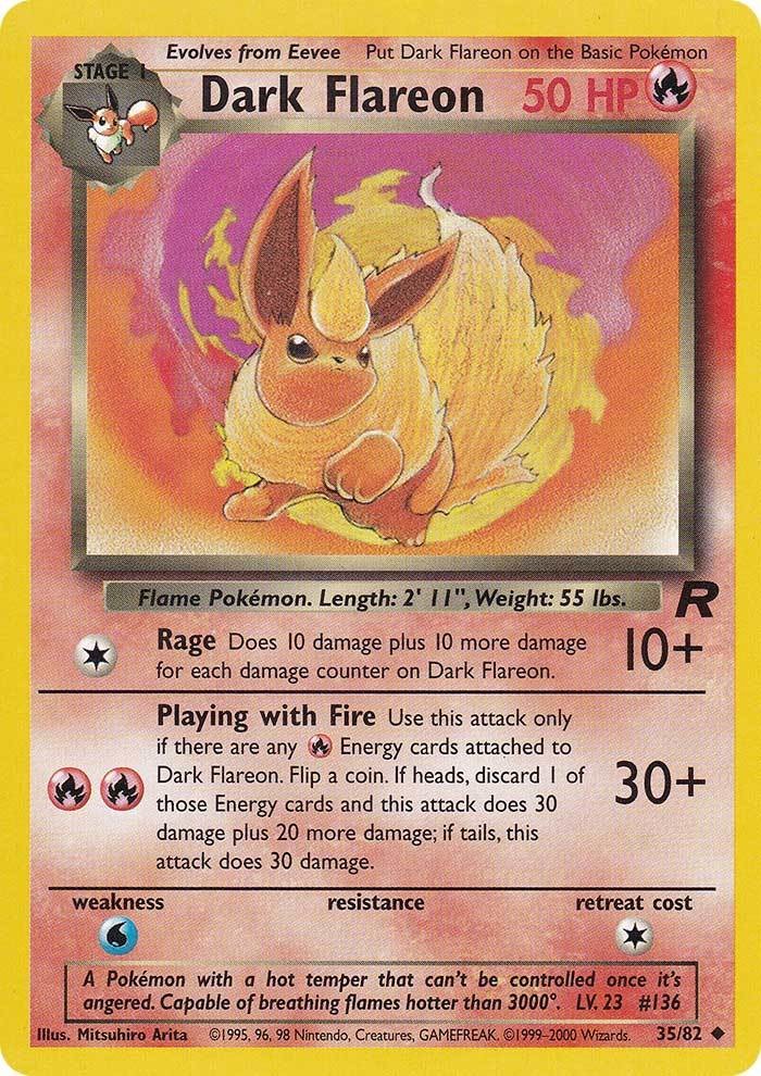 Dark Flareon (35/82) [Team Rocket Unlimited] | Clutch Gaming