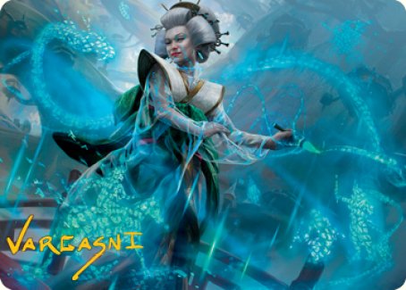 Bearer of Memory Art Card (Gold-Stamped Signature) [Kamigawa: Neon Dynasty Art Series] | Clutch Gaming