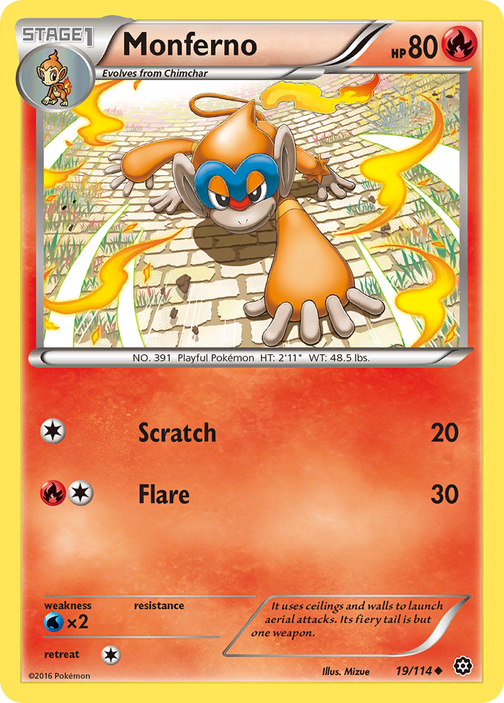 Monferno (19/114) [XY: Steam Siege] | Clutch Gaming