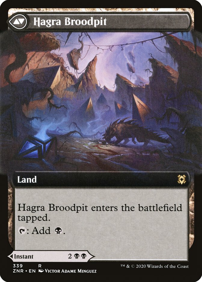 Hagra Mauling // Hagra Broodpit (Extended Art) [Zendikar Rising] | Clutch Gaming