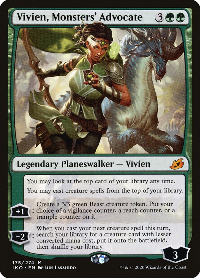 Vivien, Monsters' Advocate (Promo Pack) [Ikoria: Lair of Behemoths Promos] | Clutch Gaming