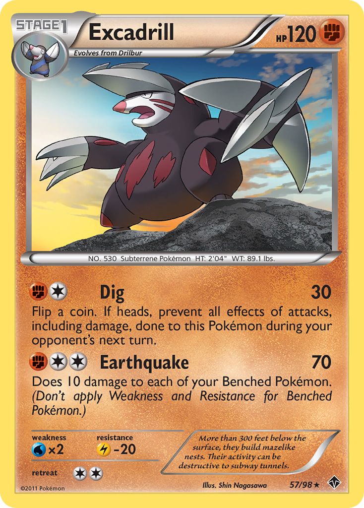 Excadrill (57/98) [Black & White: Emerging Powers] | Clutch Gaming