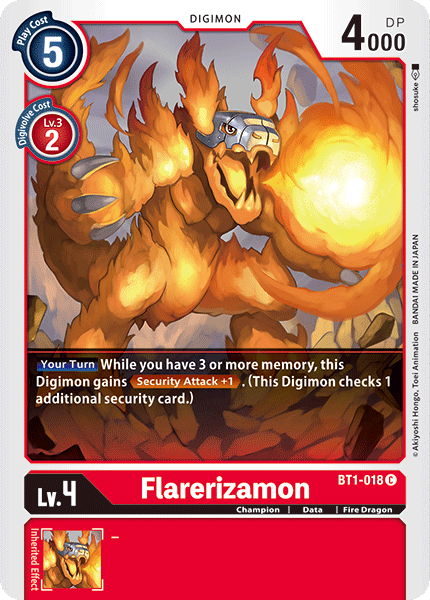 Flarerizamon [BT1-018] [Release Special Booster Ver.1.0] | Clutch Gaming