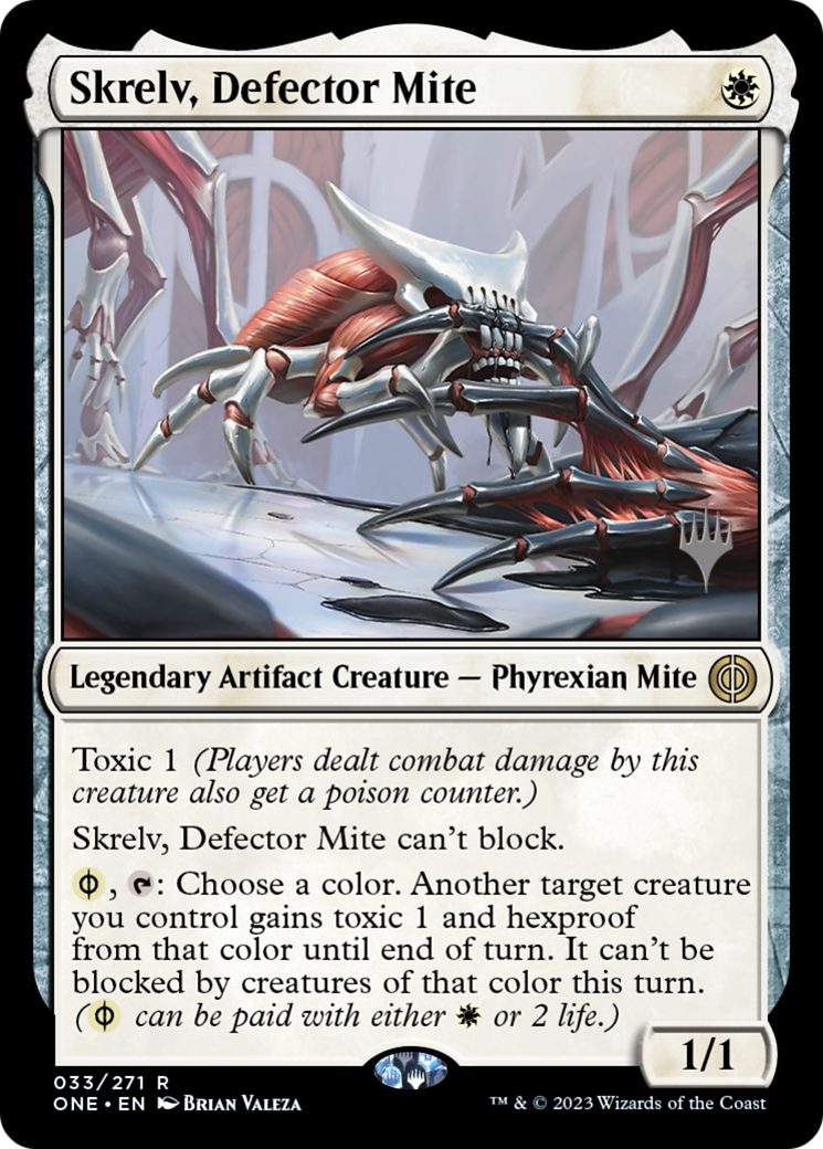 Skrelv, Defector Mite (Promo Pack) [Phyrexia: All Will Be One Promos] | Clutch Gaming