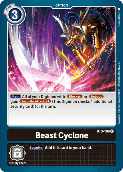 Beast Cyclone [BT3-106] [Release Special Booster Ver.1.5] | Clutch Gaming