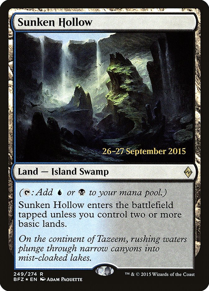 Sunken Hollow [Battle for Zendikar Prerelease Promos] | Clutch Gaming