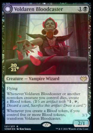 Voldaren Bloodcaster // Bloodbat Summoner [Innistrad: Crimson Vow Prerelease Promos] | Clutch Gaming