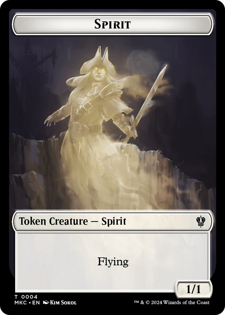 Spirit // Phyrexian Germ Double-Sided Token [Murders at Karlov Manor Commander Tokens] | Clutch Gaming