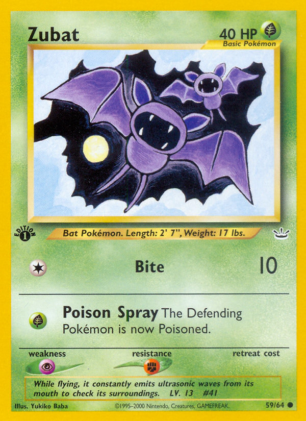 Zubat (59/64) [Neo Revelation 1st Edition] | Clutch Gaming