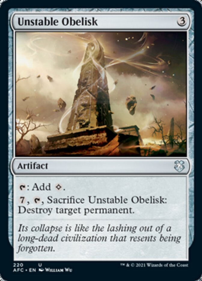 Unstable Obelisk [Dungeons & Dragons: Adventures in the Forgotten Realms Commander] | Clutch Gaming