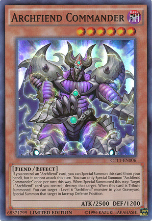 Archfiend Commander [CT11-EN006] Super Rare | Clutch Gaming