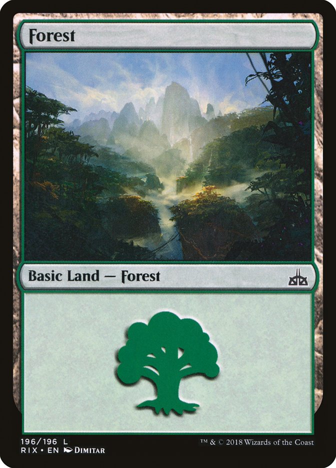 Forest (196) [Rivals of Ixalan] | Clutch Gaming