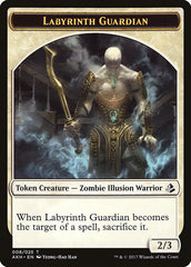 Warrior // Labyrinth Guardian Double-Sided Token [Amonkhet Tokens] | Clutch Gaming