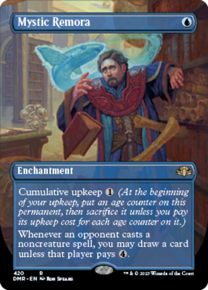 Mystic Remora (Borderless Alternate Art) [Dominaria Remastered] | Clutch Gaming