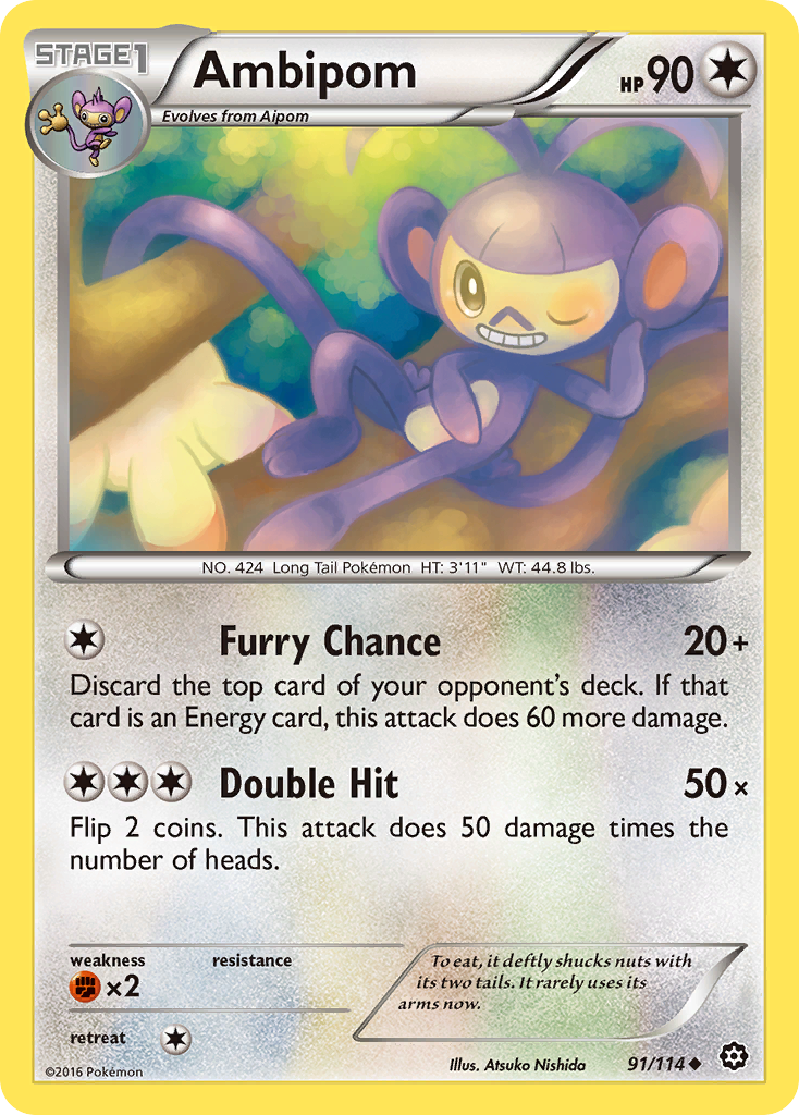 Ambipom (91/114) [XY: Steam Siege] | Clutch Gaming