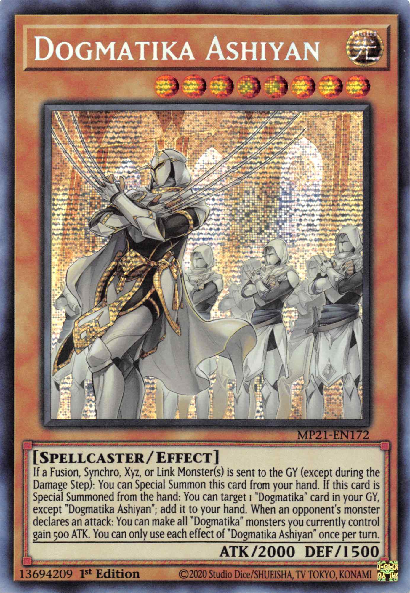 Dogmatika Ashiyan [MP21-EN172] Prismatic Secret Rare | Clutch Gaming