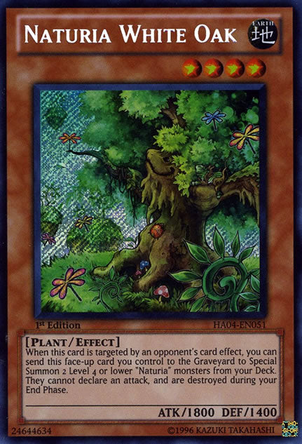 Naturia White Oak [HA04-EN051] Secret Rare | Clutch Gaming