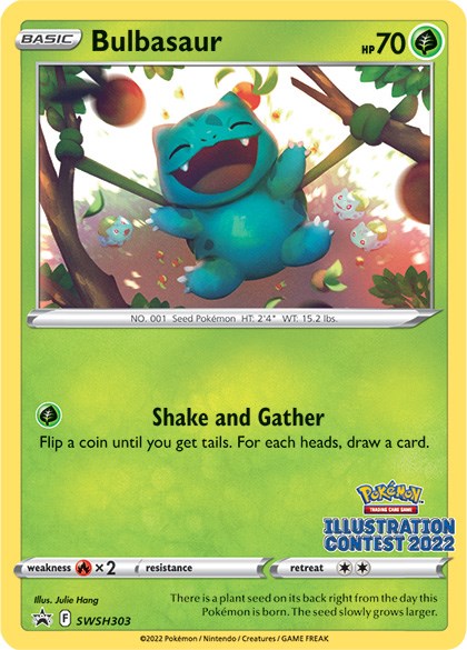 Bulbasaur (SWSH303) (Illustration Contest 2022) [Sword & Shield: Black Star Promos] | Clutch Gaming